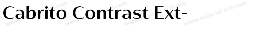 Cabrito Contrast Ext字体转换